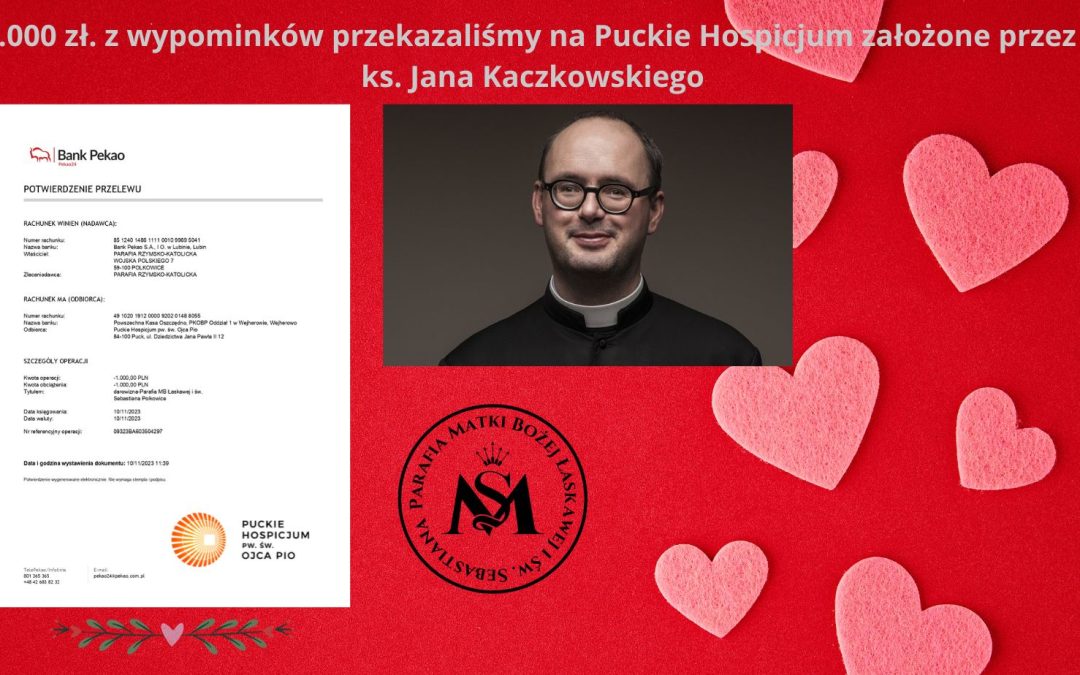 Dar serca na&nbsp;Hospicjum ks.&nbsp;Jana Kaczkowskiego
