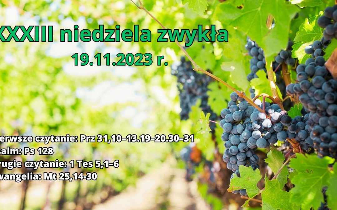 Ogłoszenia duszpasterskie 19.11.2023&nbsp;r.