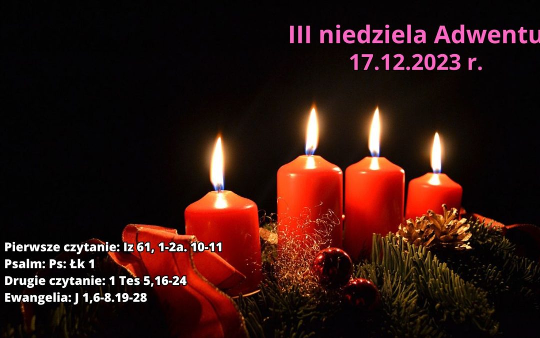 Ogłoszenia duszpasterskie 17.12.2023&nbsp;r.