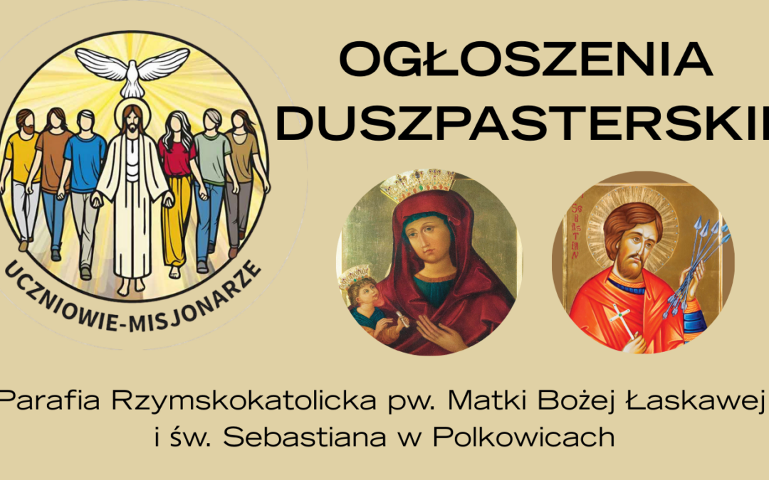 Ogłoszenia duszpasterskie V&nbsp;niedziela Wielkiego Postu 22.03.2026&nbsp;r.